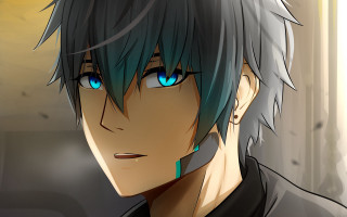 Cybernetic anime man blue eyes - cybernetic free wallpaper