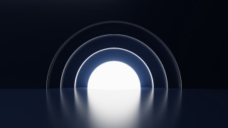 White light tunnel moon volumetric - a white light free wallpaper
