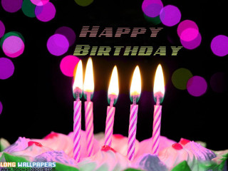 Birthday cake lit candles happy - a birthday cake free wallpaper