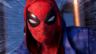 Spiderman blue suit red hoodie - insane detail free wallpaper
