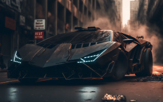 Batmobile dark knight city 3d - the dark knight free wallpaper