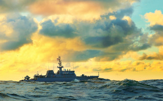 Ocean boat cloudy sky stormy - stormy weather free wallpaper