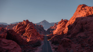 Mountain road fire clouds volcano - amir zand free wallpaper