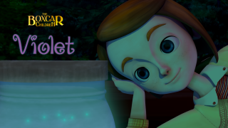 Cartoon character leaning large vase - arabella rankin free wallpaper