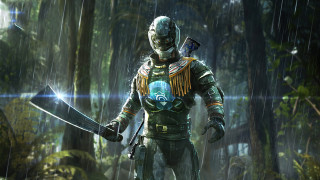 Man suit sword rain forest 2 - rain free wallpaper