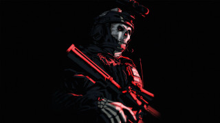 Man skull gun cyberpunk glowing - in the dark free wallpaper