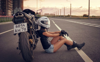 Woman motorcycle outdoors ankazhuravleva gloves - woman free wallpaper for desktop