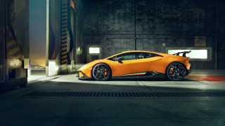 Yellow sports car garage dark - a garage free wallpaper