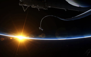 Sun earth horizon space shuttle - space shuttle free wallpaper