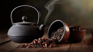 Tea kettle two cups smoke - cao zhibai free wallpaper