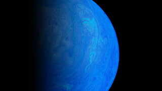 Blue planet nebula hologram moon - a black sky background free wallpaper for desktop