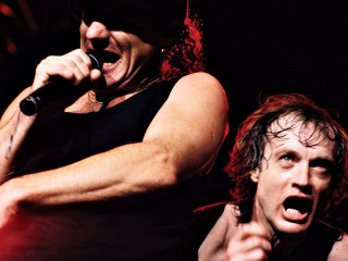 Two men singing microphones stage - arnie swekel free wallpaper