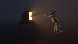 Space suit reach light dark - cinema 4 d free wallpaper