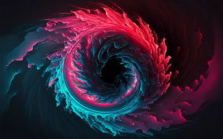 Colorful blue pink red swirl - android jones free wallpaper