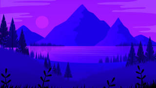 Purple landscape mountains trees lake - mountain and trees free wallpaper