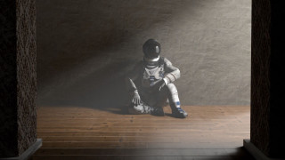 Space artist portrait room bandaged - space free wallpaper