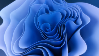 Blue abstract wavy black white 3 - a wavy design free wallpaper