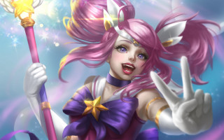 Pink haired magical girl lux - a peace free wallpaper