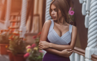 Romanticism elina karimova 3d blurry - a woman in a dress free wallpaper for desktop