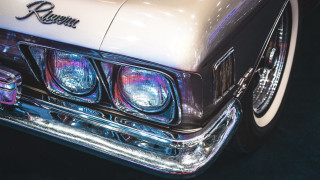 Car headlight chrome rims retrofuturism - retrofuturism free wallpaper for desktop