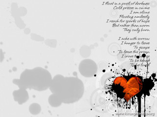 Heart poem spray paint effect - a background free wallpaper