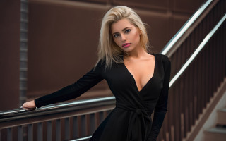 Elina karimova black dress portrait - free portrait wallpaper