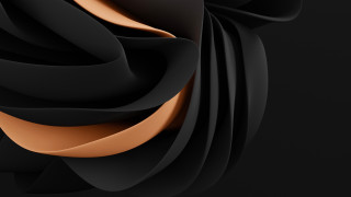 Black orange abstract curves 3d - curve free wallpaper