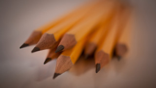 Pencils yellow black shallow depth - academic free wallpaper