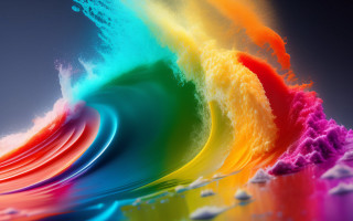 Rainbow wave powder black sky - a rainbow free wallpaper
