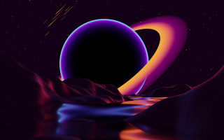 Space aurora fireworks moon planet - cinema 4 d free wallpaper for desktop