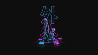 Neon cyberpunk synthwave portrait longhair - cyberpunk art free wallpaper