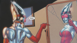 Futuristic suit woman mirror comic - a comic free wallpaper