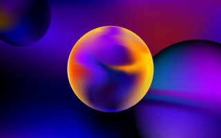 Colorful background sphere ball black - c4d free wallpaper for desktop