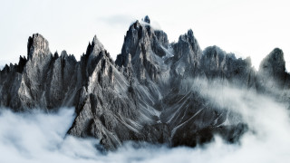 Mountain range clouds snow monster - david martin free wallpaper