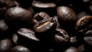 Coffee beans closeup blurry depthfield - a pile of coffee beans free wallpaper