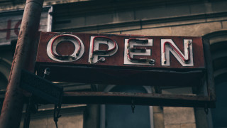 Open sign pole clock building - caspar van wittel free wallpaper