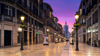 City street purple sky magic - a purple sky free wallpaper