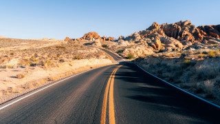 Desert road mountain sky clouds - carl hoppe free wallpaper for desktop