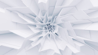 White abstract flower generative ambient - ambient occlusion free wallpaper