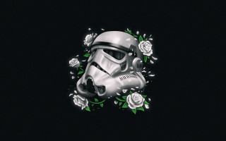 Helmet roses stormtrooper neo romantic - a helmet free wallpaper
