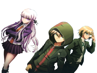 Anime characters long hair group 5 - a red hoodie free wallpaper