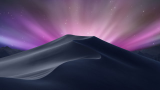 Mountain aurora night sky stars - smooth free wallpaper