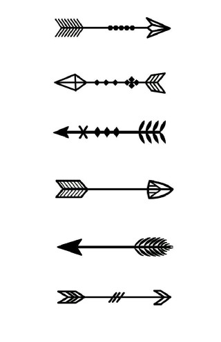Four arrows different shapes sizes - a set free wallpaper