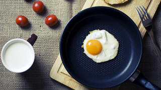 Fried egg pan fork milk - fried free wallpaper
