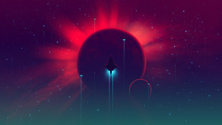 Space station rocket starry background - christopher balaskas free wallpaper