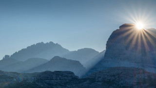 Sun mountains rock formation sky - over the mountain free wallpaper