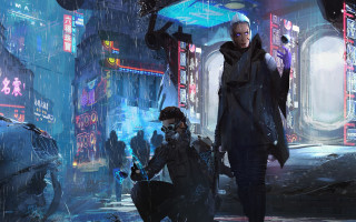 Futuristic city neon lights cyberpunk 9 - free cyberpunk wallpaper