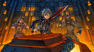 Group people sword box cartoon - andreas rocha free wallpaper