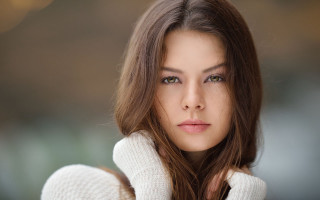 Eszter mattioni portrait long hair 3 - long hair and a sweater free wallpaper
