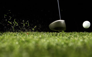 Golf ball club grass dark - dynamic camera angle free wallpaper